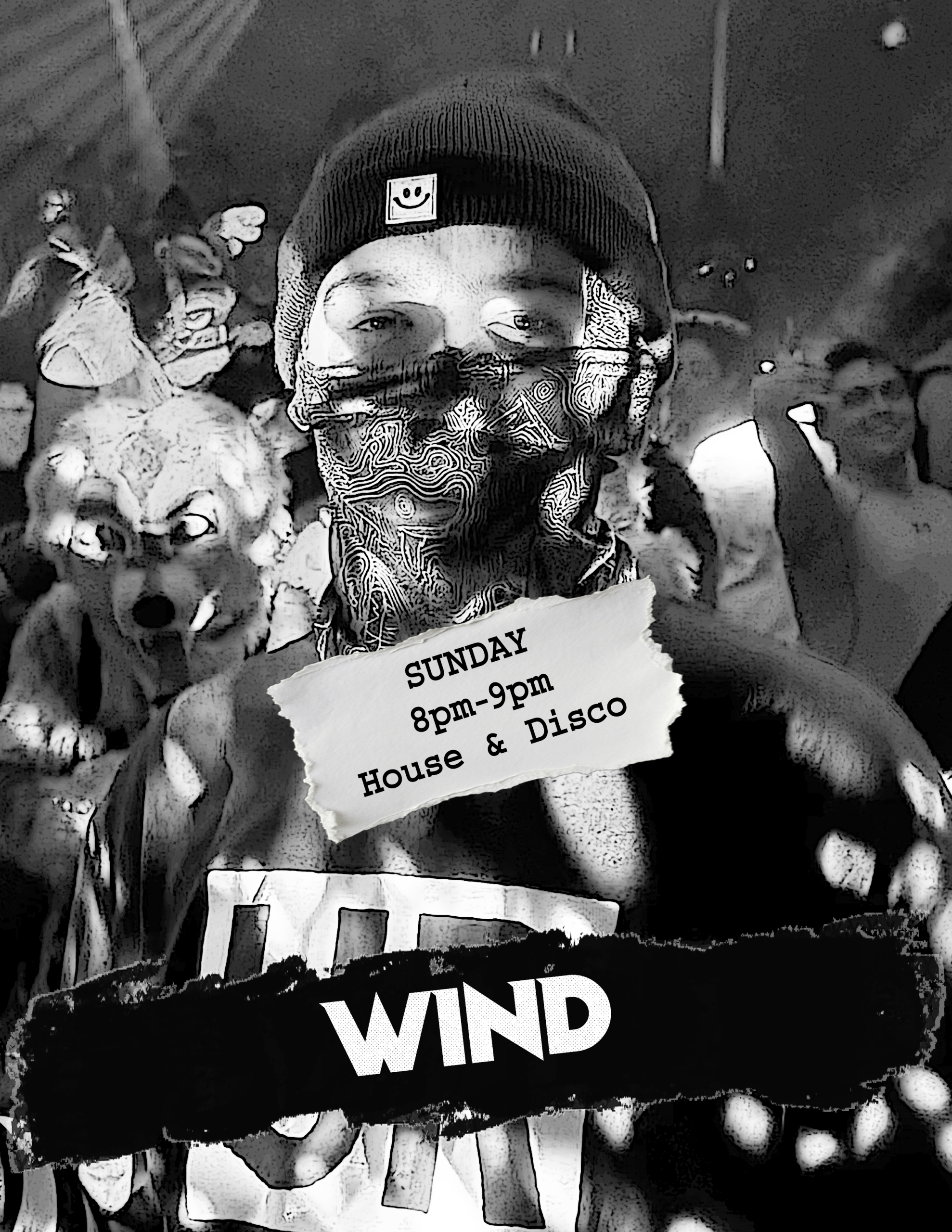 Wind, House and Disco, 8pm to 9pm